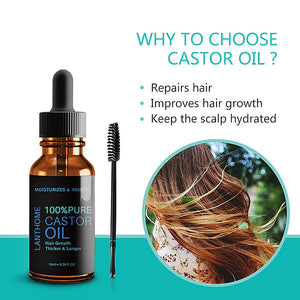 100% Pure Castor Oil for Hair Growth